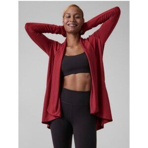 Athleta Pranayama Cardigan Womens Medium Red